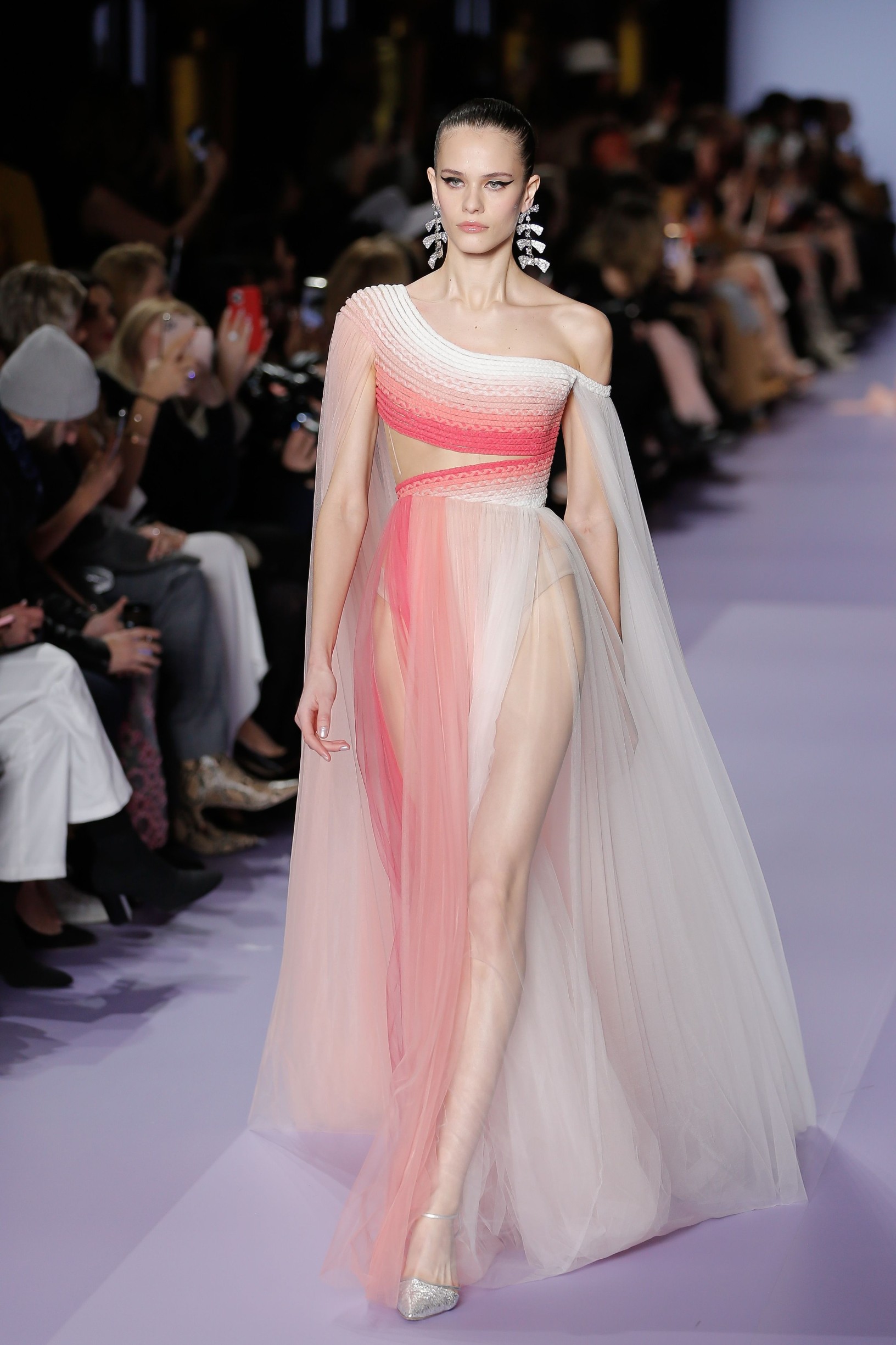 A model walks the runway at the Georges Hobeika fashion show as part of the Paris Fashion Week - Haute Couture Spring/Summer 2020. - Paris, January 20 2020//03HAEDRICHJM__A2A2235/2001210845/Credit:J.M. HAEDRICH/SIPA/2001210851, Image: 493927824, License: Rights-managed, Restrictions: , Model Release: no, Credit line: J.M. HAEDRICH / Sipa Press / Profimedia